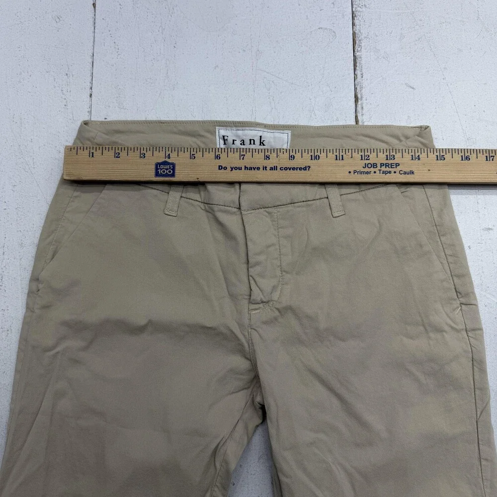 Frank & Eileen Pants Womens 6 Beige Wicklow Chino Crop Twill Stretch Pockets - Picture 5 of 9
